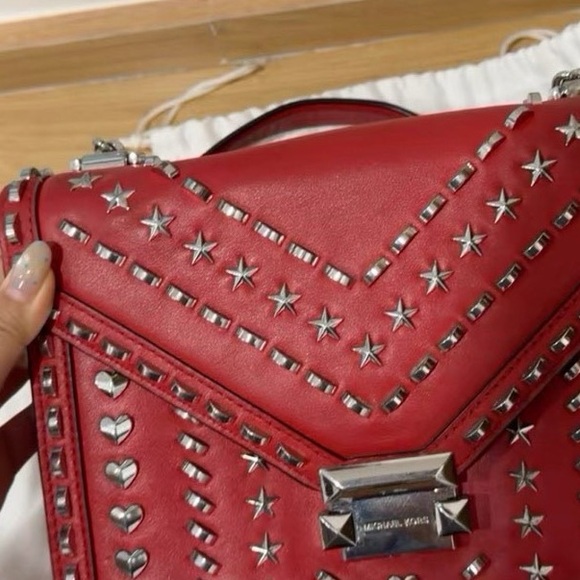 MICHAEL MICHAEL KORS Whitney Large Studded Leather Convertible Shoulder Bag - Picture 5 of 10